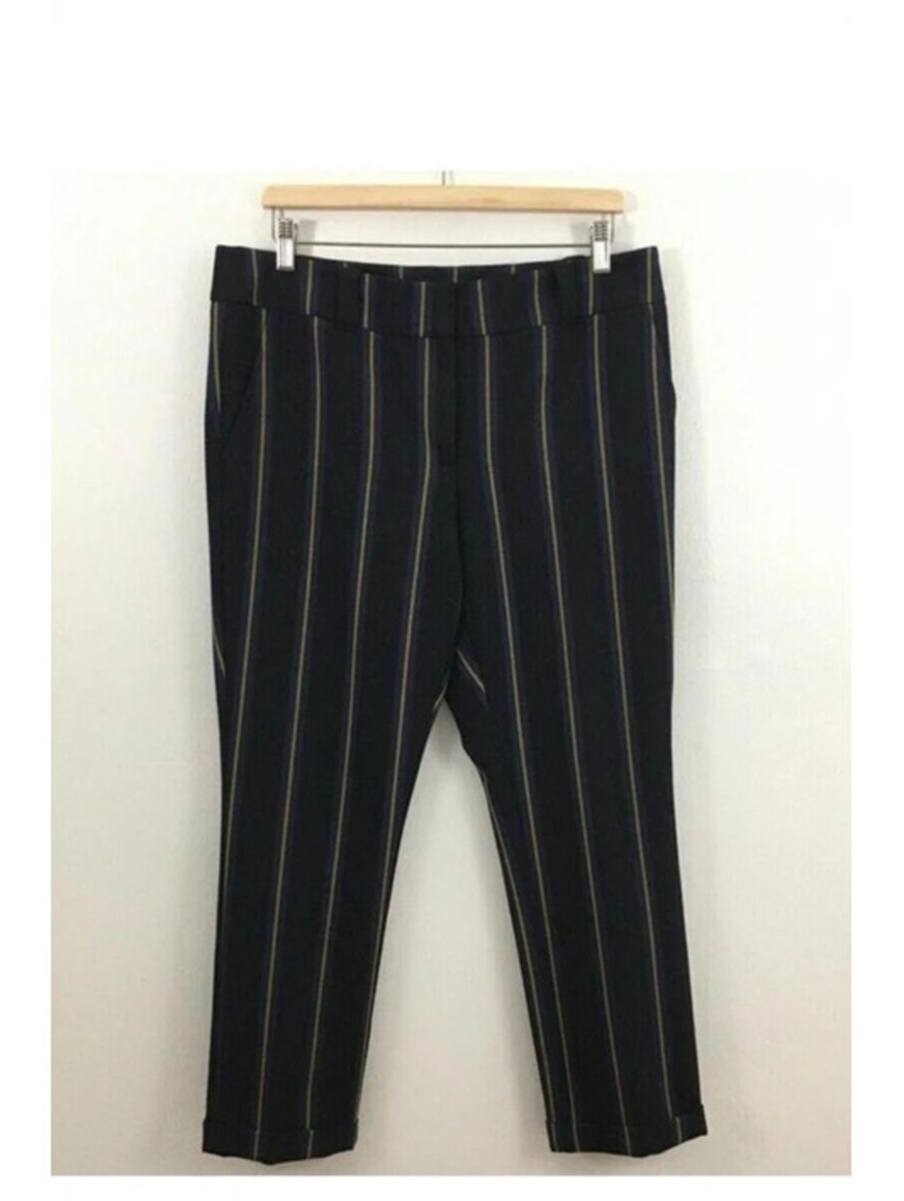 LOFT Women's Striped Straight Leg Pants Size 10